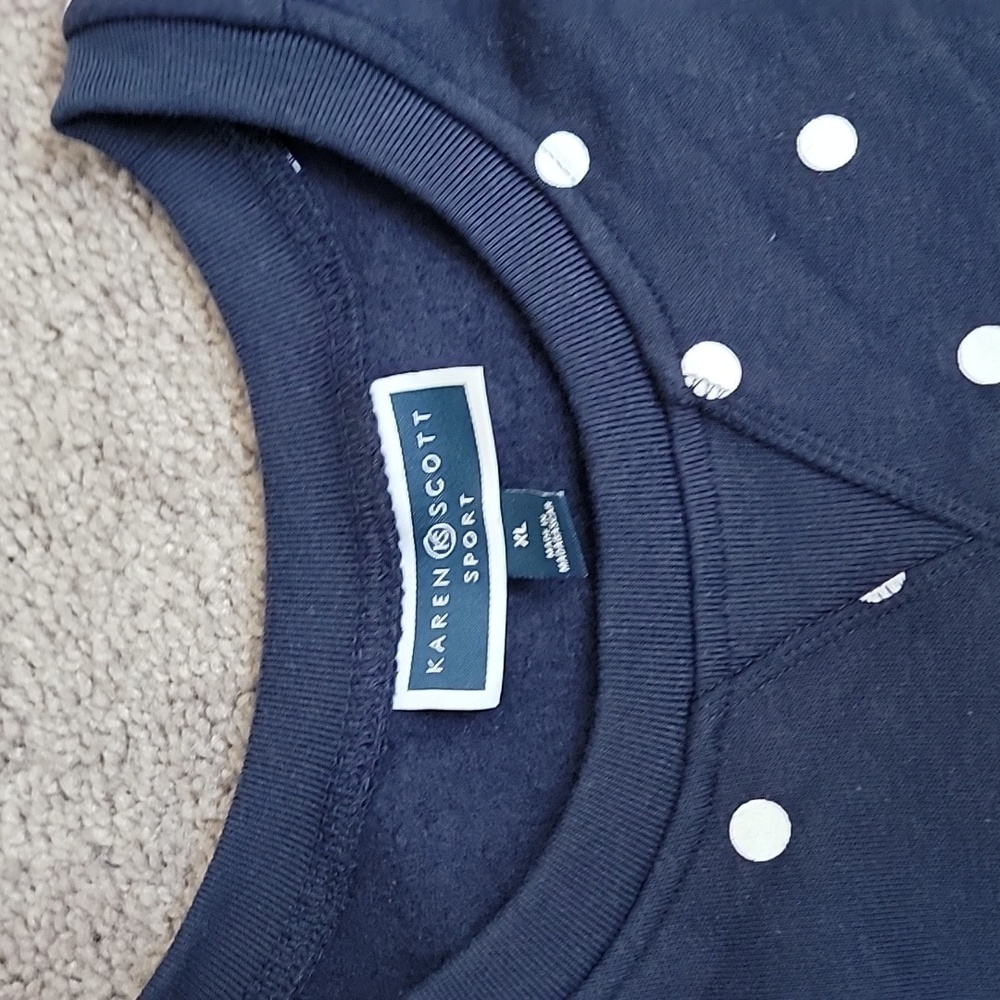 Karen Scott Dot Print Sweatshirt - XL - Picture 4 of 12